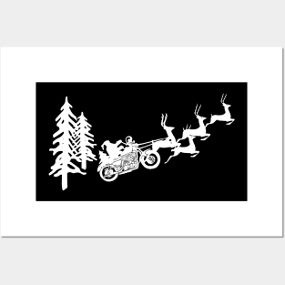 Biker Santa Posters and Art